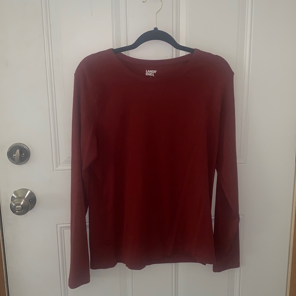 Lands End 100 % Cotton long sleeve tee